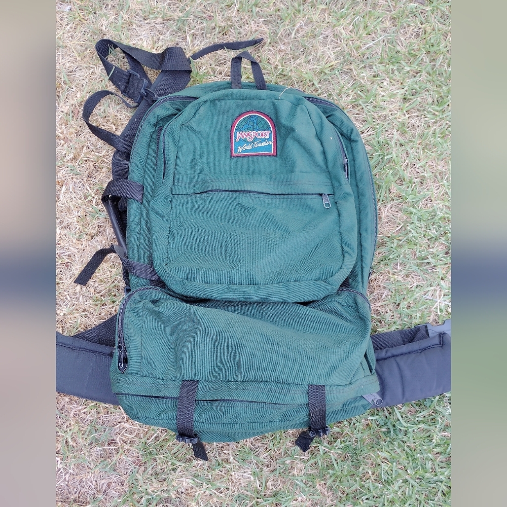 Jansport Rare Vintage Retro Hiking Green Backpack